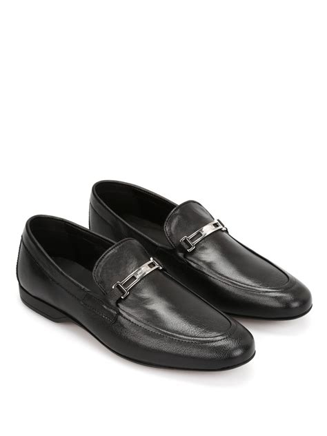 versace leather loafers|versace collection loafers.